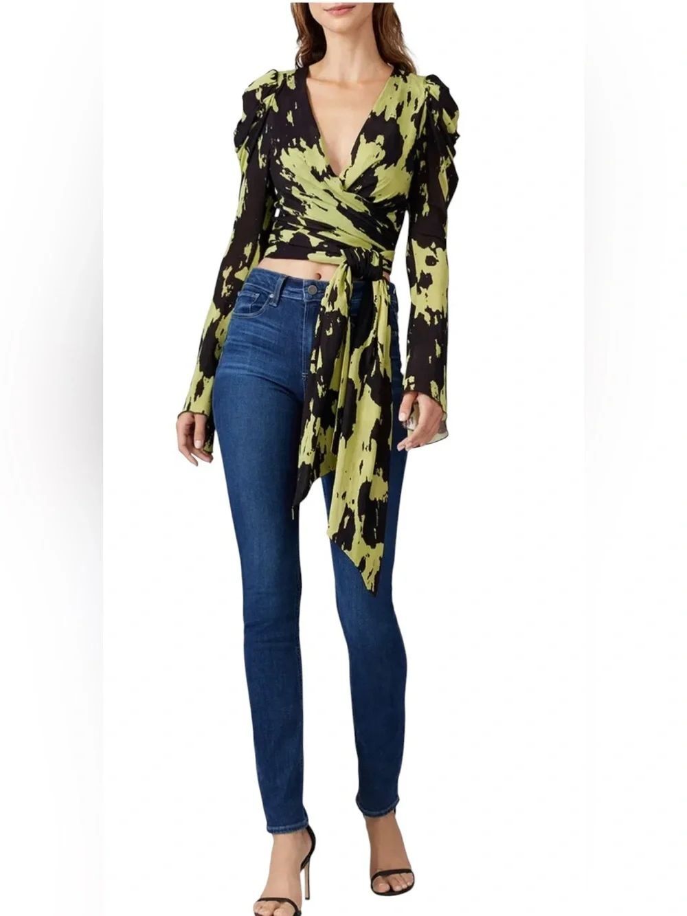 Diane von Furstenberg Kayleigh Wrap Top Size Small